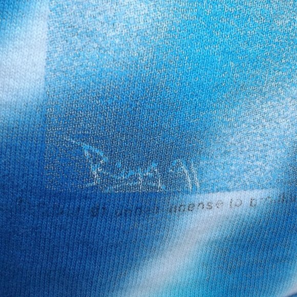 Vtg GRATEFUL DEAD Cropped Tee, L, Blue Tie-dye, Long sleeve, Skiing Skeleton - Picture 12 of 15